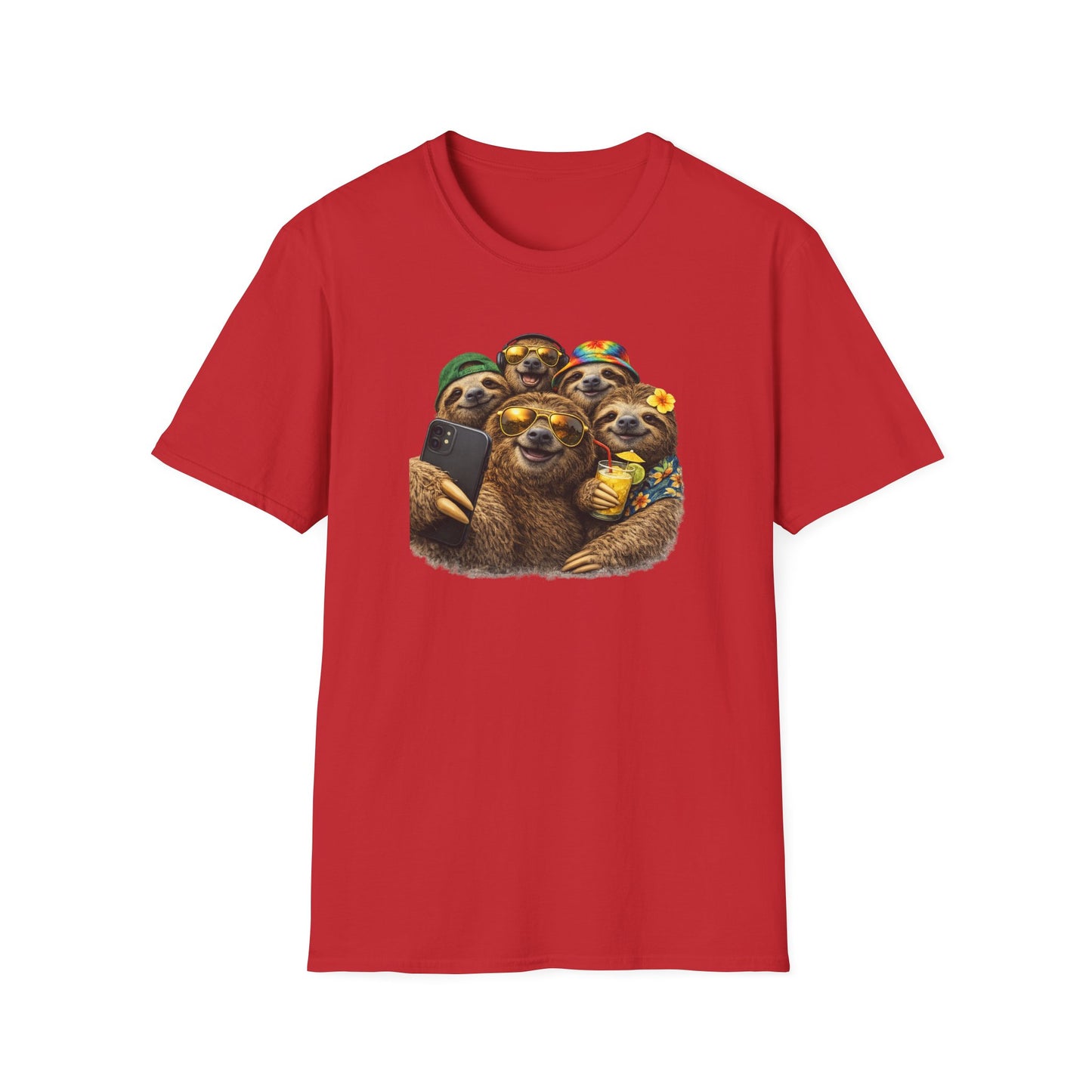 SELFIE TIME - SLOTH STYLE - Unisex Softstyle T-Shirt