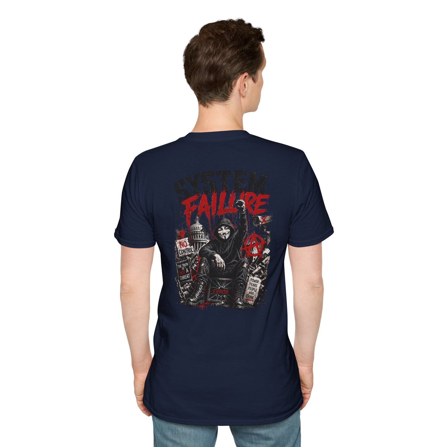 SYSTEM FAILURE - (Front/Back Print) - Unisex Soft Style T-Shirt