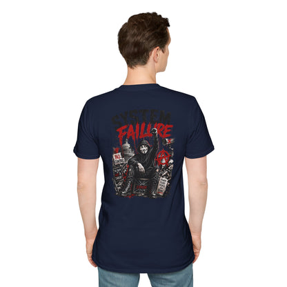 SYSTEM FAILURE - (Front/Back Print) - Unisex Soft Style T-Shirt