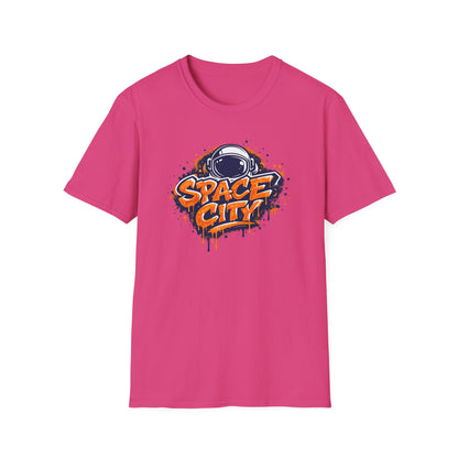 SPACE CITY-GRAFFITI ART - Unisex Soft Style T-shirt