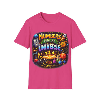 NUMBERS RULE THE UNIVERSE - ((BIG PRINT)) - Unisex Soft Style T-Shirt