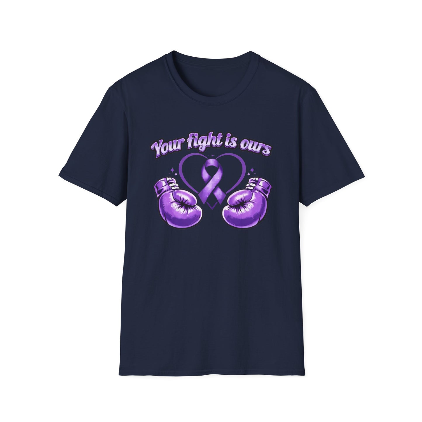 YOUR FIGHT IS OURS - LAVENDER GLOVES - Unisex Soft Style T-Shirt