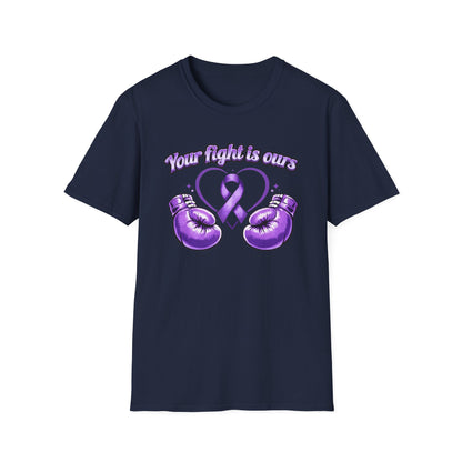 YOUR FIGHT IS OURS - LAVENDER GLOVES - Unisex Soft Style T-Shirt
