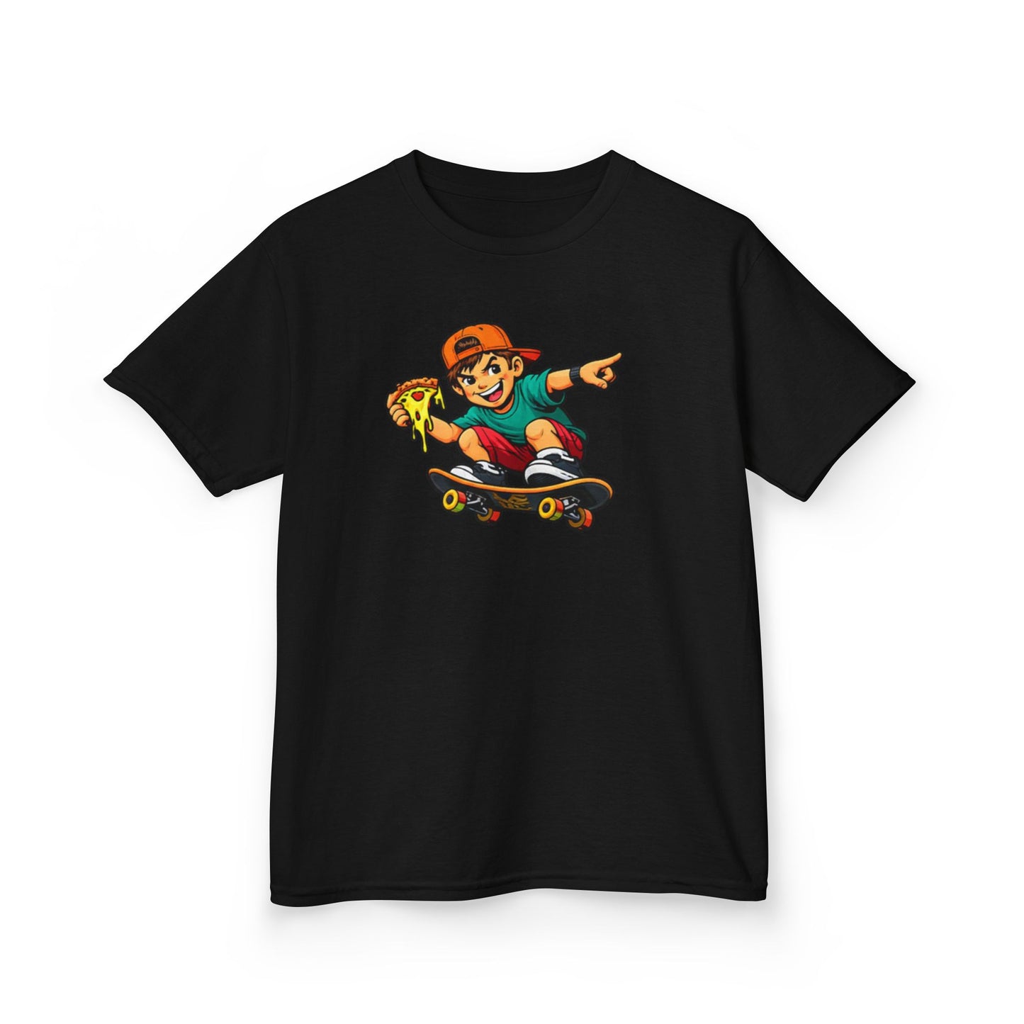 SKATEBOARD PIZZA BOY - Kid's Cotton Tee
