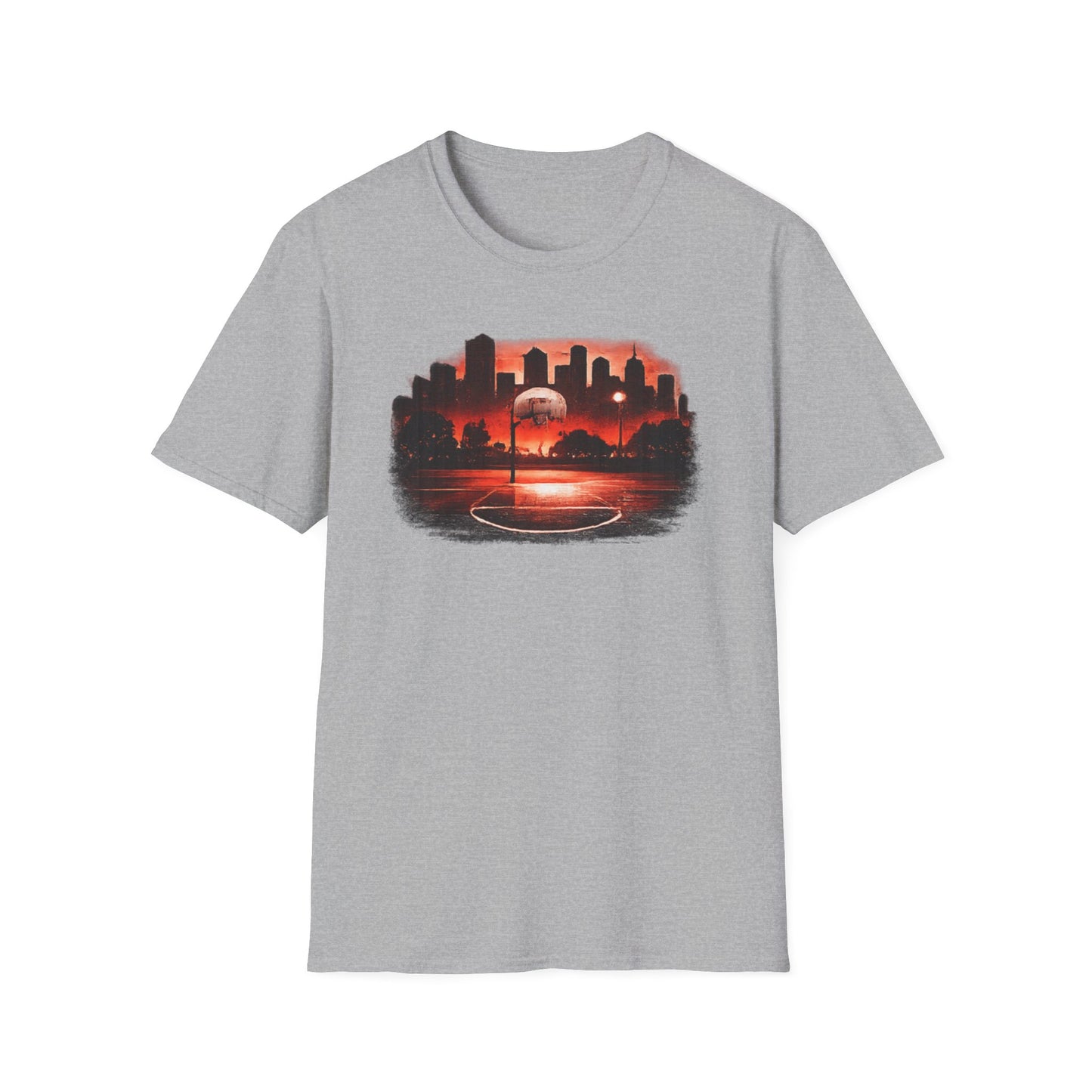 Street B-Ball Court - Unisex Soft Style T-Shirt