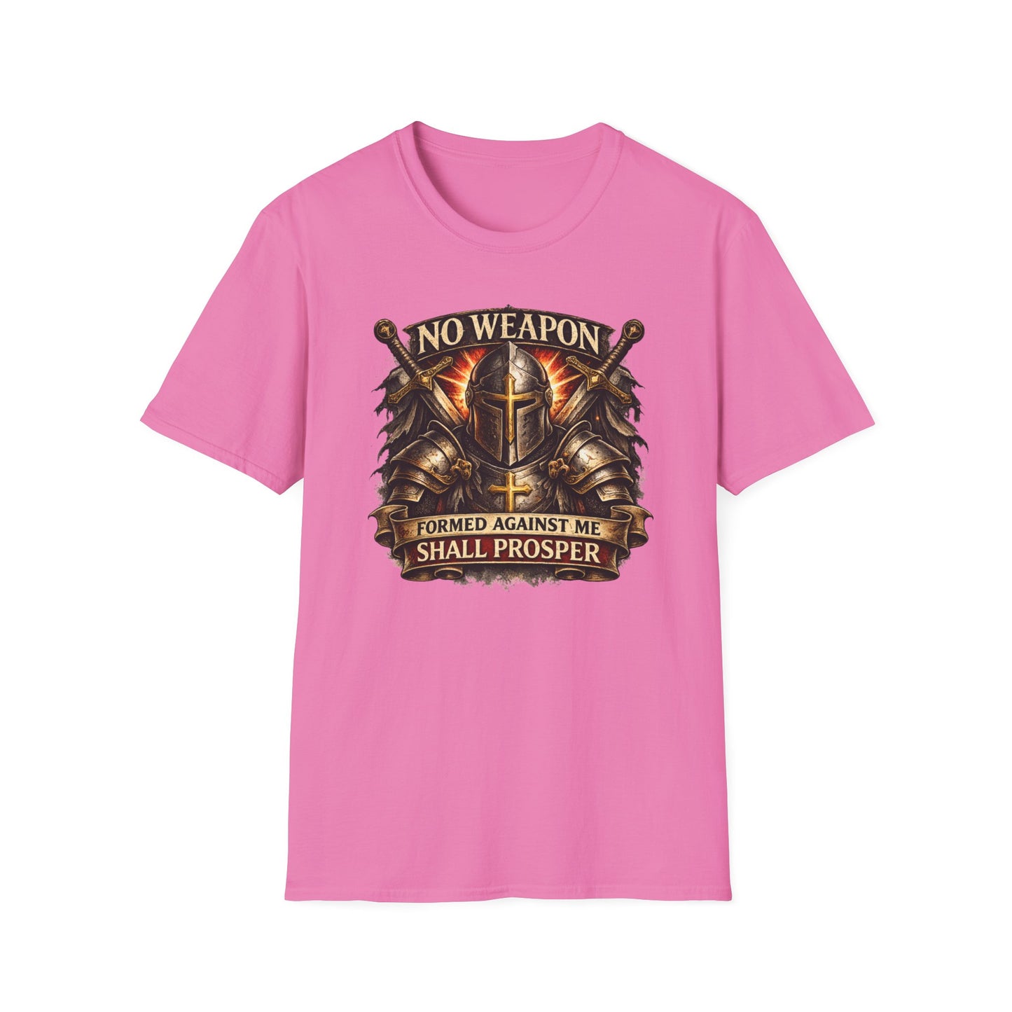 NO WEAPON FORMED AGAINST ME SHALL PROSPER - Unisex Soft Style T-Shirt
