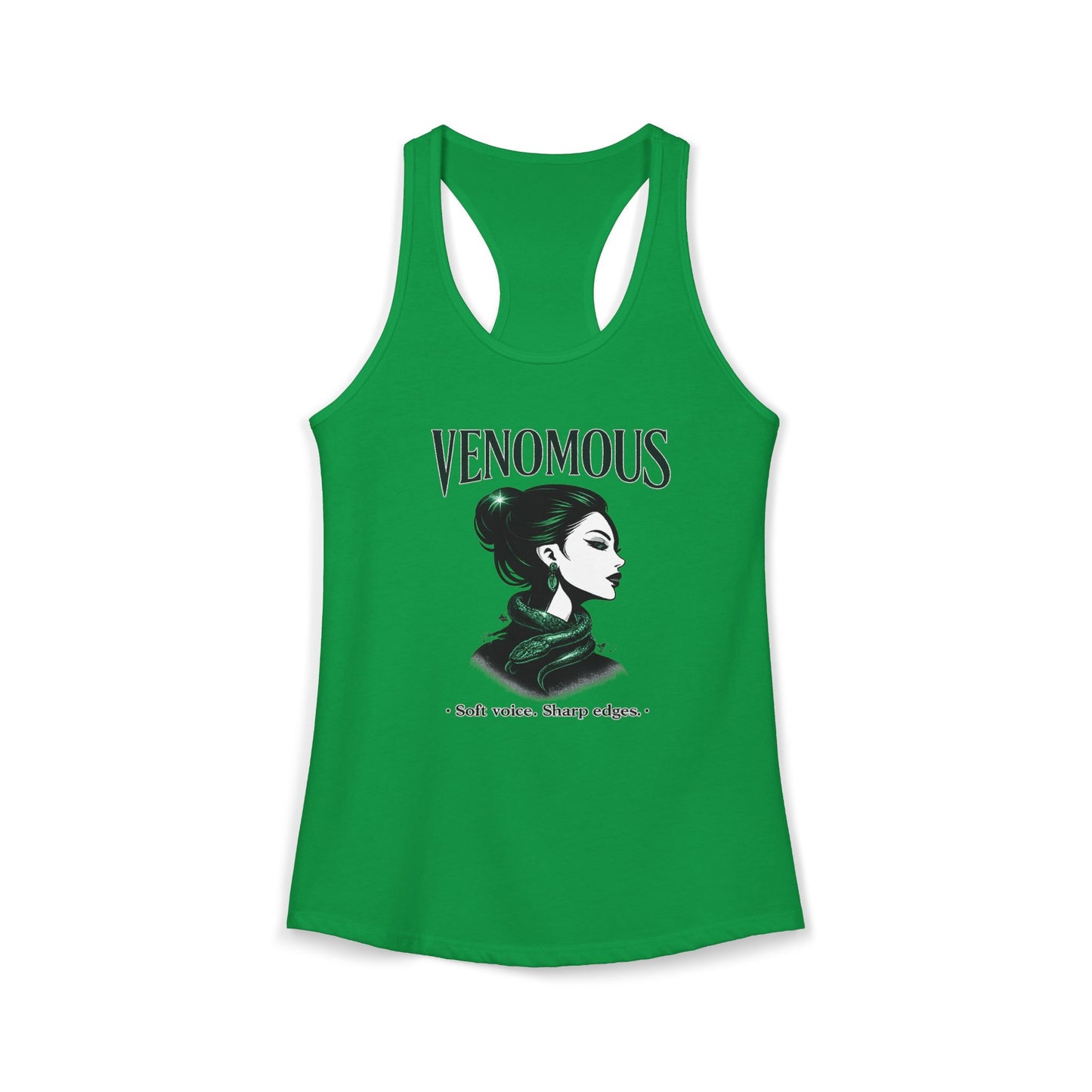 VENOMOUS-SOFT VOICE-SHARP EDGES - Women's Ideal Racerback Tank
