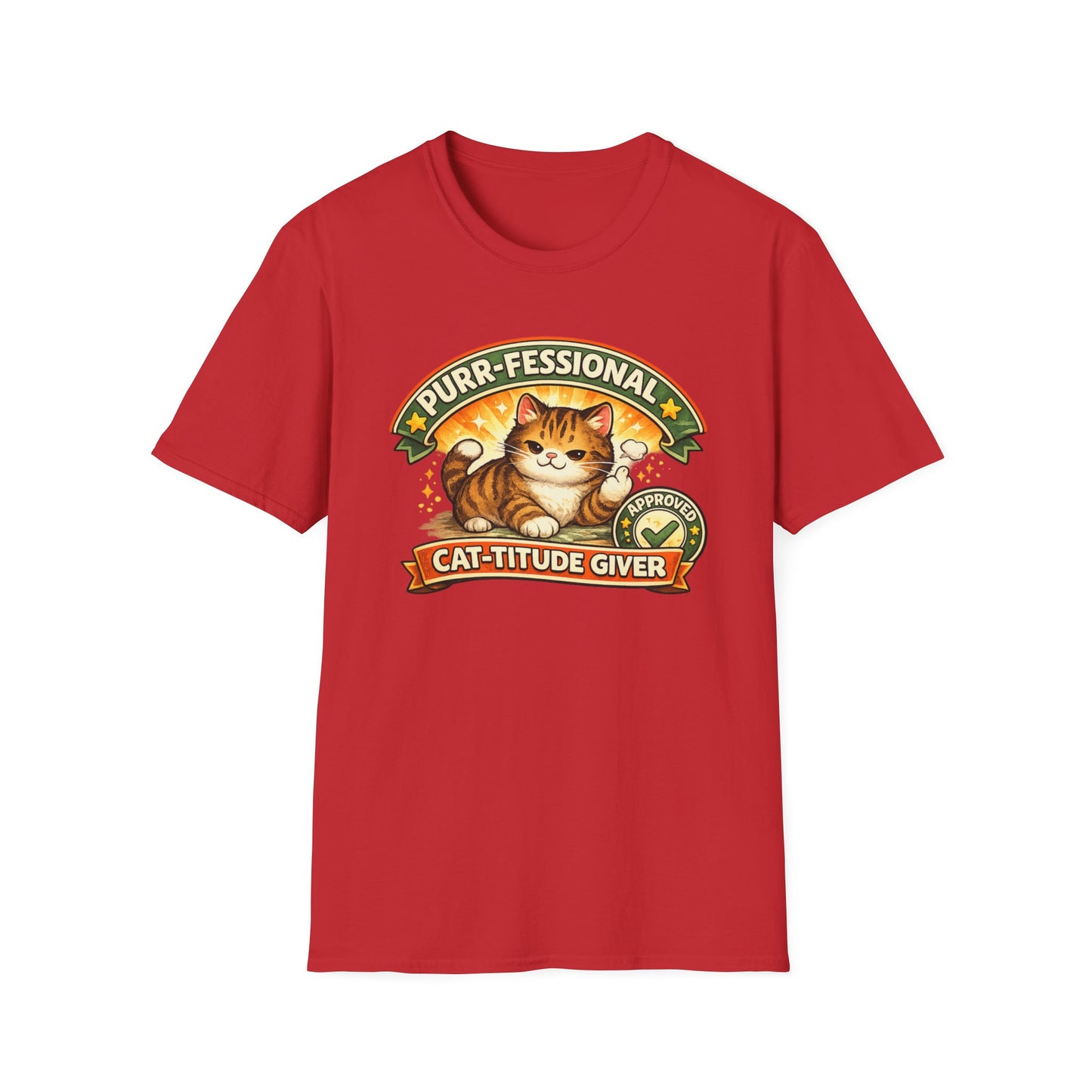 PURR-FESSIONAL CAT-TITUDE GIVER - Unisoft Soft Style T-Shirt