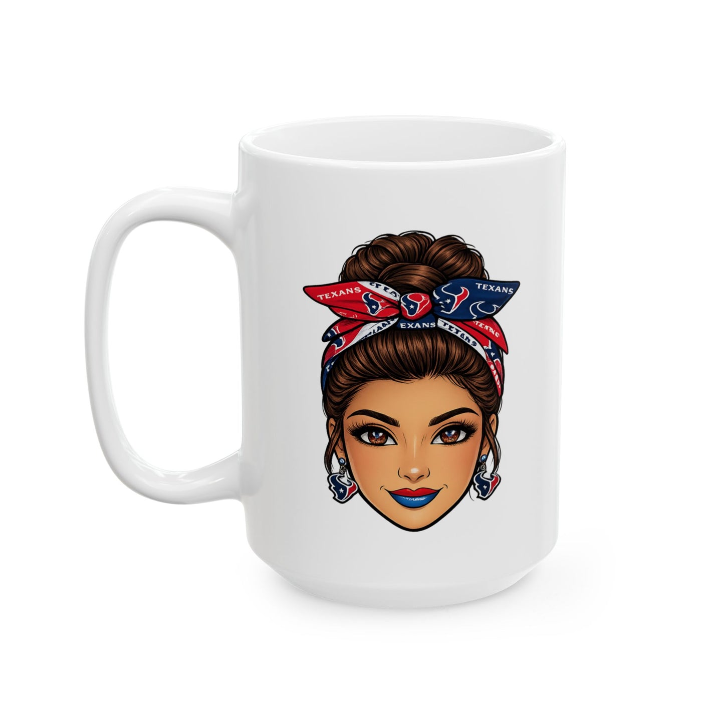 TEXANS GIRL FACE - Ceramic Mug, (11oz, 15oz)