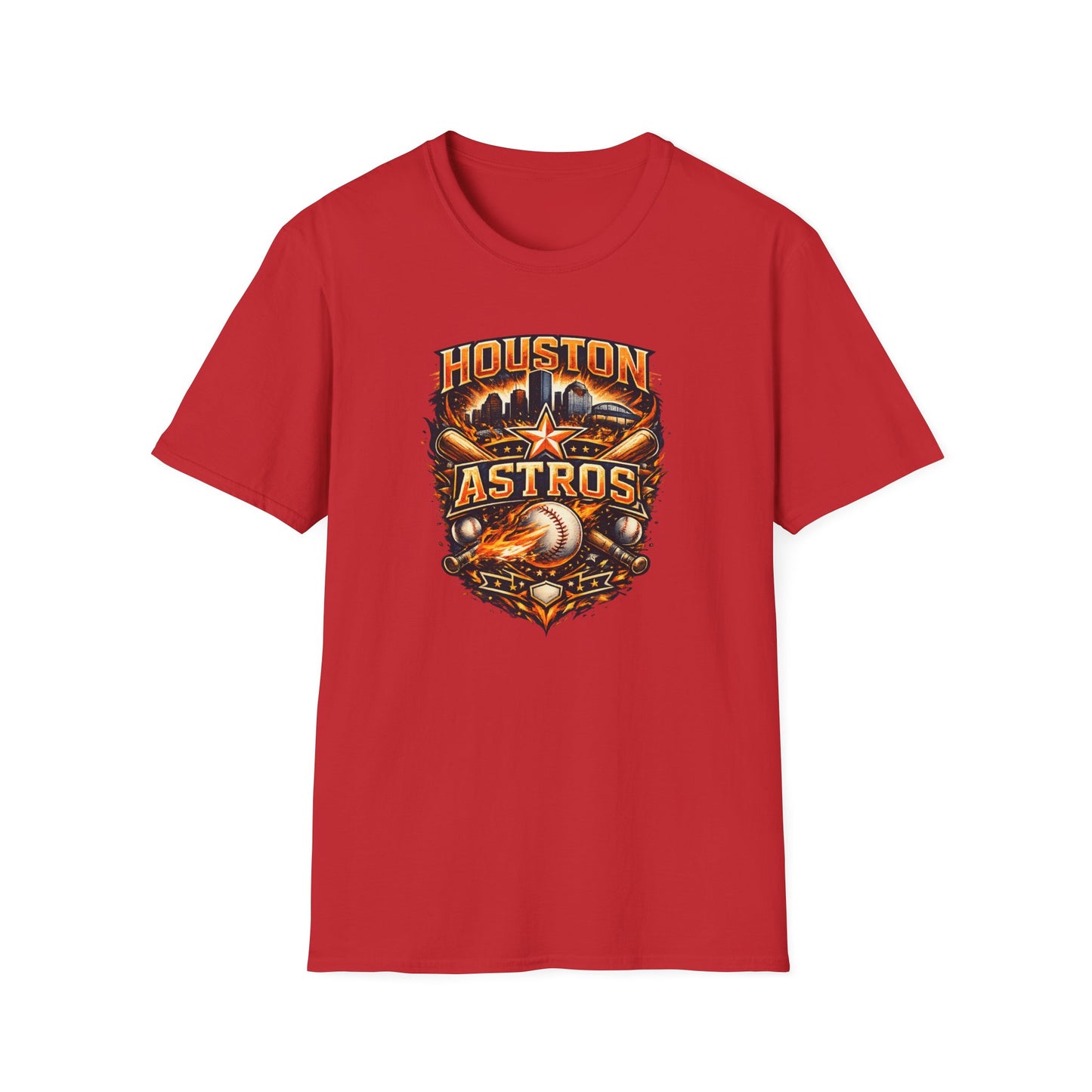 HOUSTON ASTROS VINTAGE DESIGN - Unisex Soft Style T-shirt