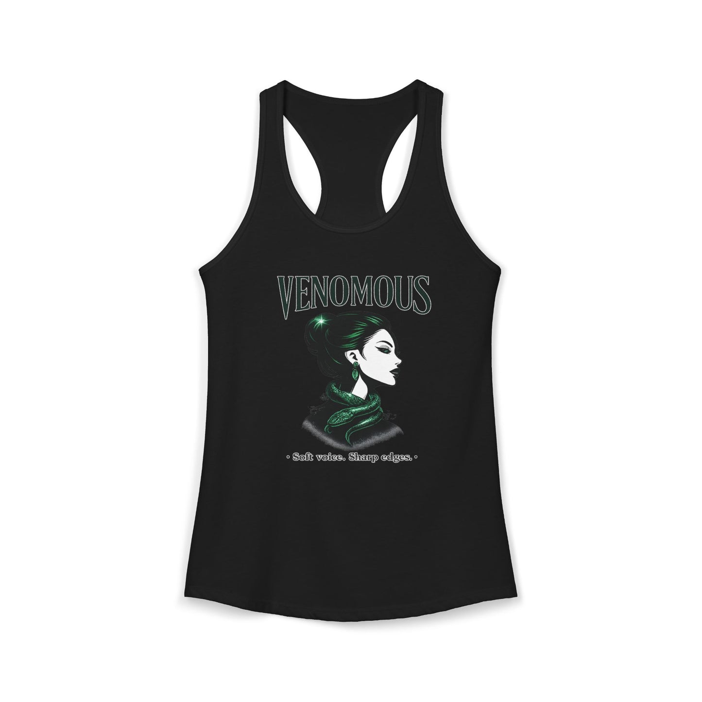 VENOMOUS-SOFT VOICE-SHARP EDGES - Women's Ideal Racerback Tank