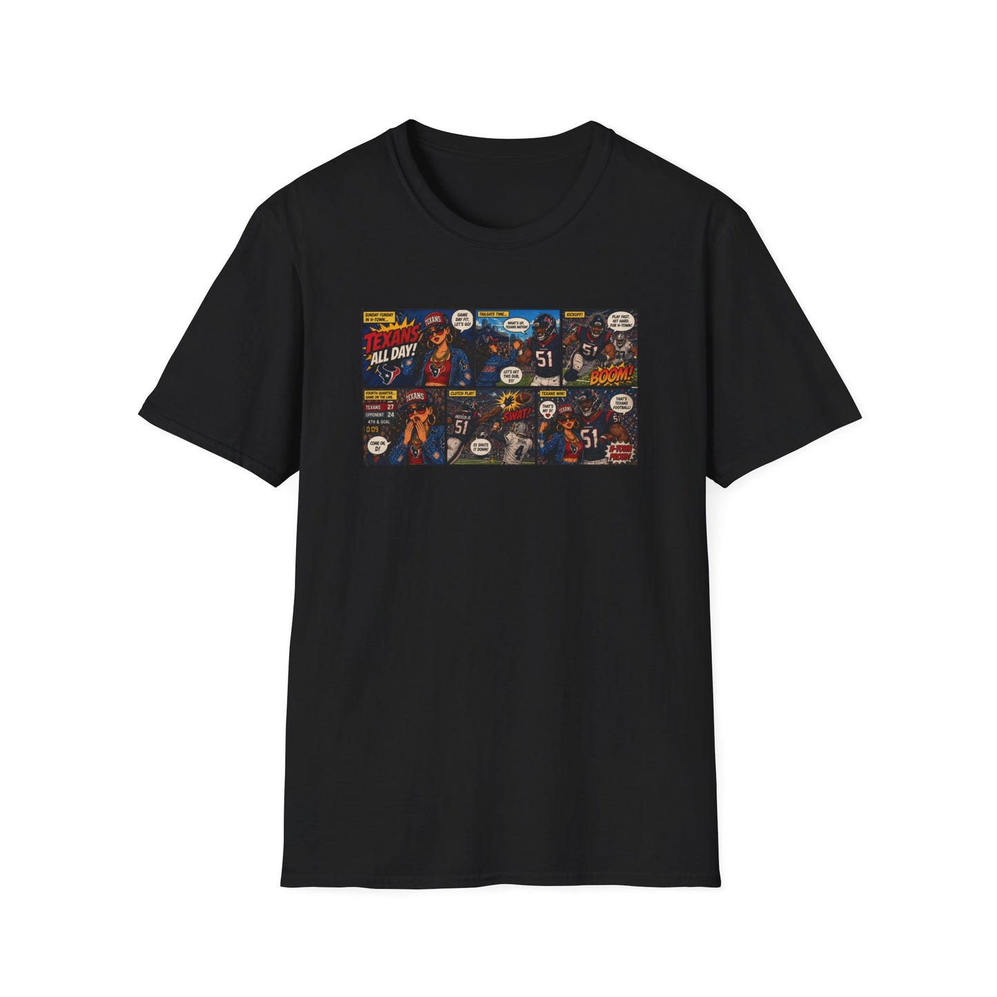 Comic Strip Graphic T‑Shirt — Retro Pop Art Panels