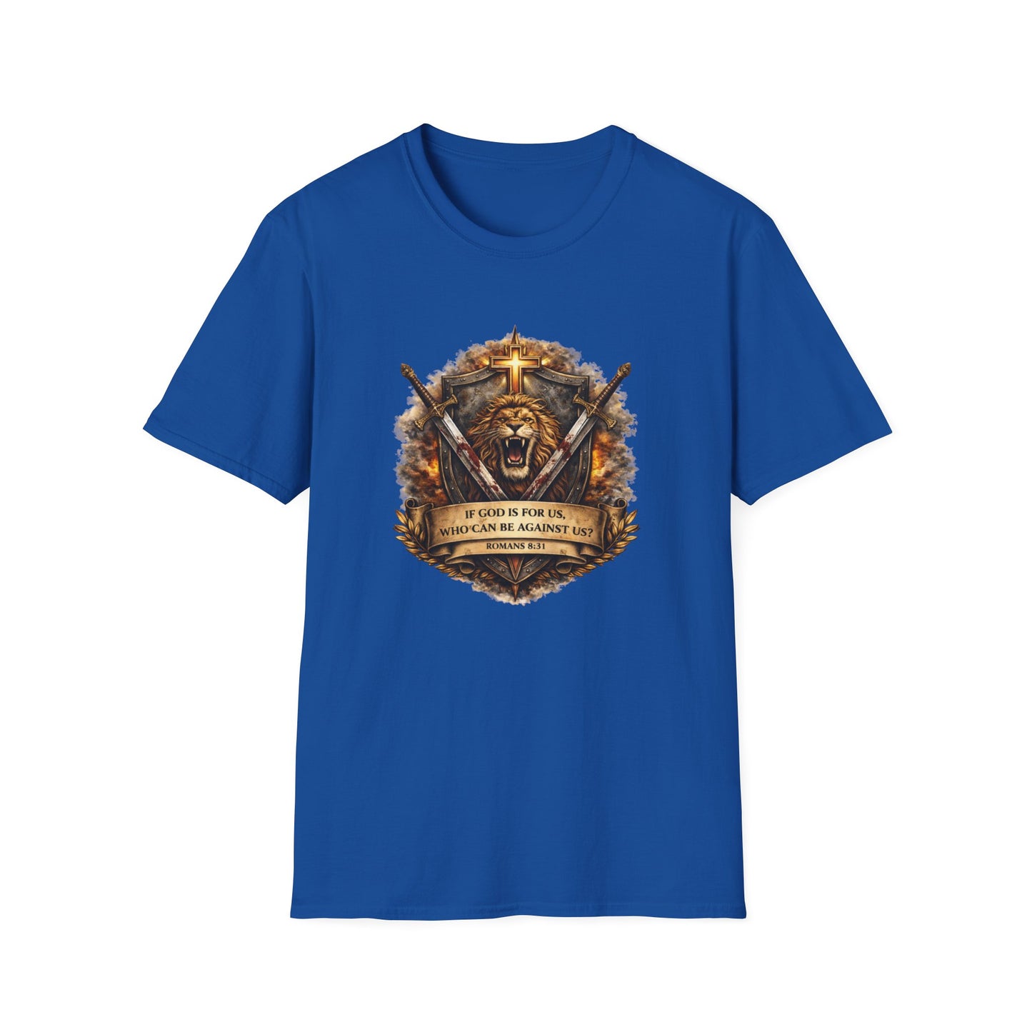IF GOD IS FOR US-WHO CAN BE AGAINST US - Unisex Soft Style T-Shirt