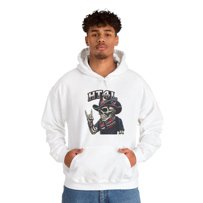 HT4L Skeleton Throwing the H | Houston Texans Unisex Pull-Over Hoodie
