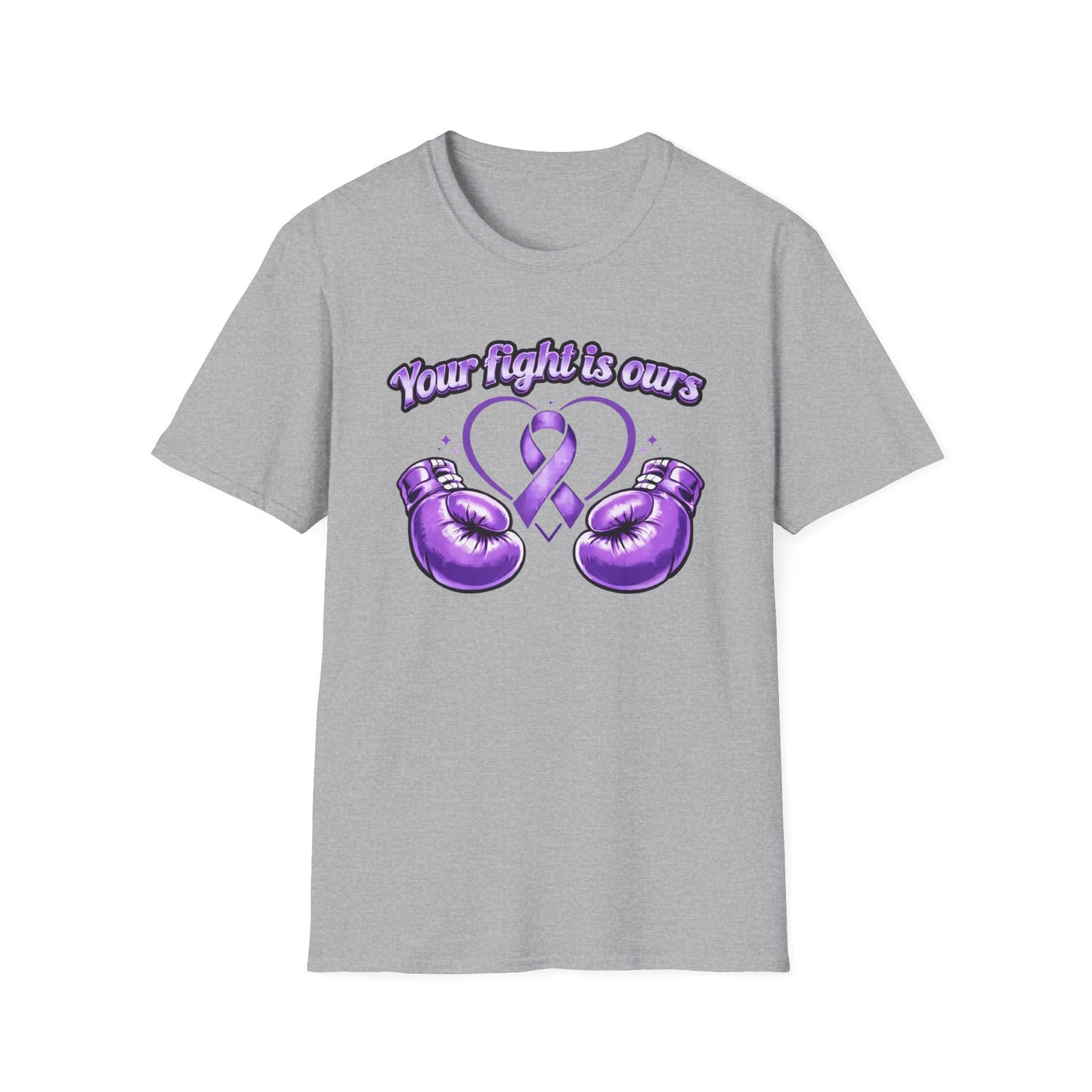 YOUR FIGHT IS OURS - LAVENDER GLOVES - Unisex Soft Style T-Shirt