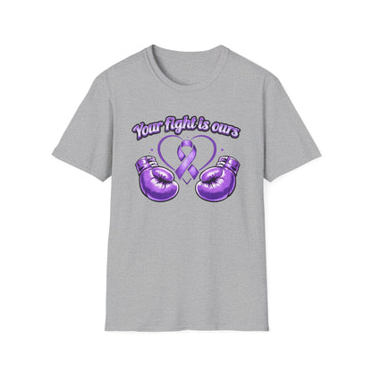 YOUR FIGHT IS OURS - LAVENDER GLOVES - Unisex Soft Style T-Shirt