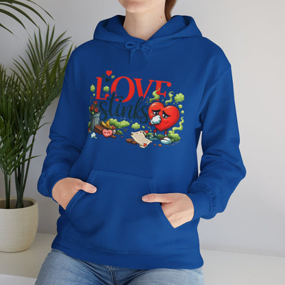 Love Stinks Hoodie | Funny Anti-Valentine Graphic Pull-Over