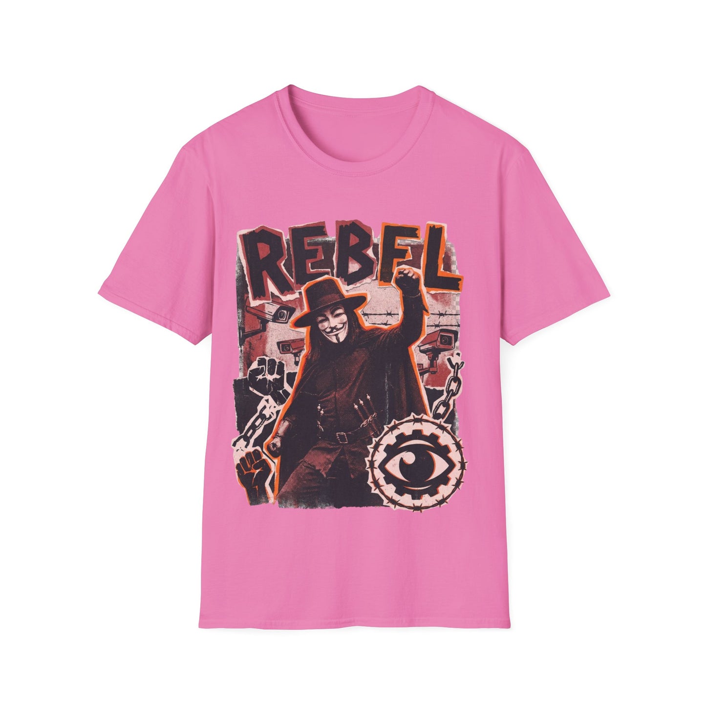 REBEL - ((BIG PRINT)) - Unisex Softstyle T-Shirt