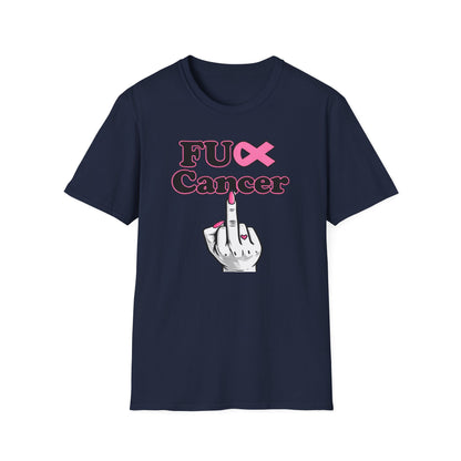 F CANCER - PINK RIBBON - Unisex Soft Style T-Shirt
