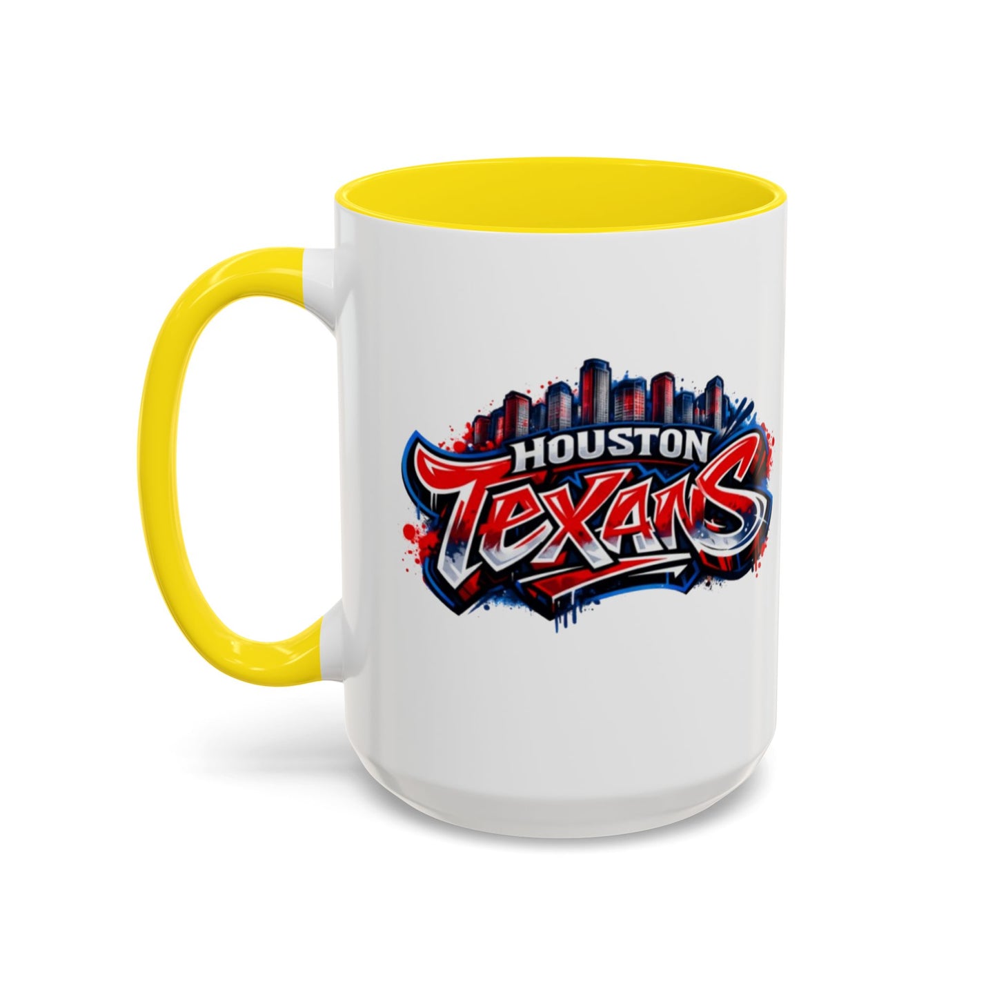 HOUSTON TEXANS GRAFFITI W/SKYLINE - Accent Coffee Mug (11, 15oz)