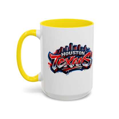 HOUSTON TEXANS GRAFFITI W/SKYLINE - Accent Coffee Mug (11, 15oz)