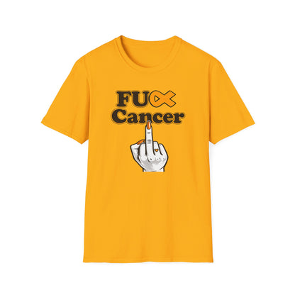 F CANCER - ORANGE RIBBON - Unisex Soft Style T-Shirt