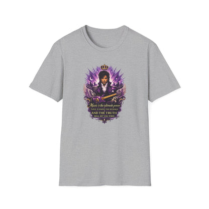 MUSIC IS THE ULTIMATE POWER - Unisex Soft Style T-shirt