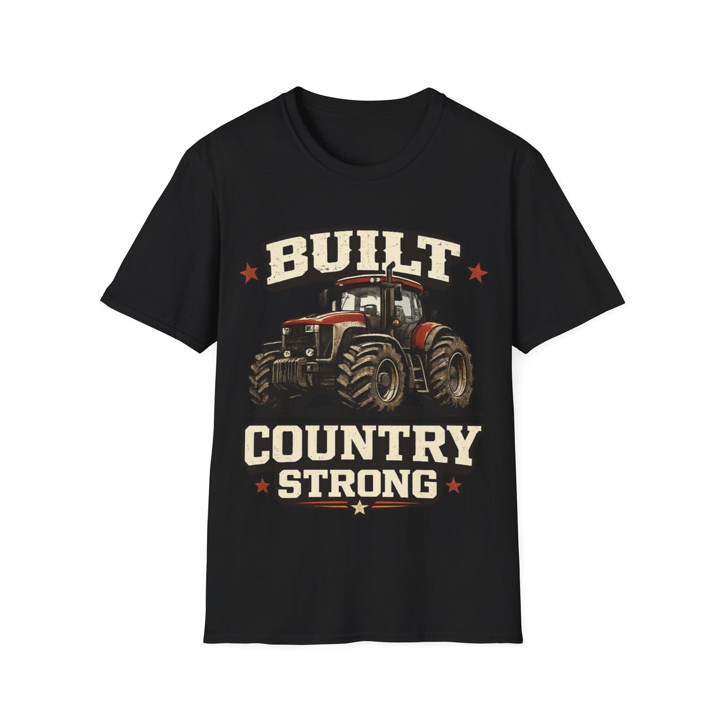 BUILT COUNTRY STRONG - ((BIG PRINT)) - Unisex Soft Style T-Shirt