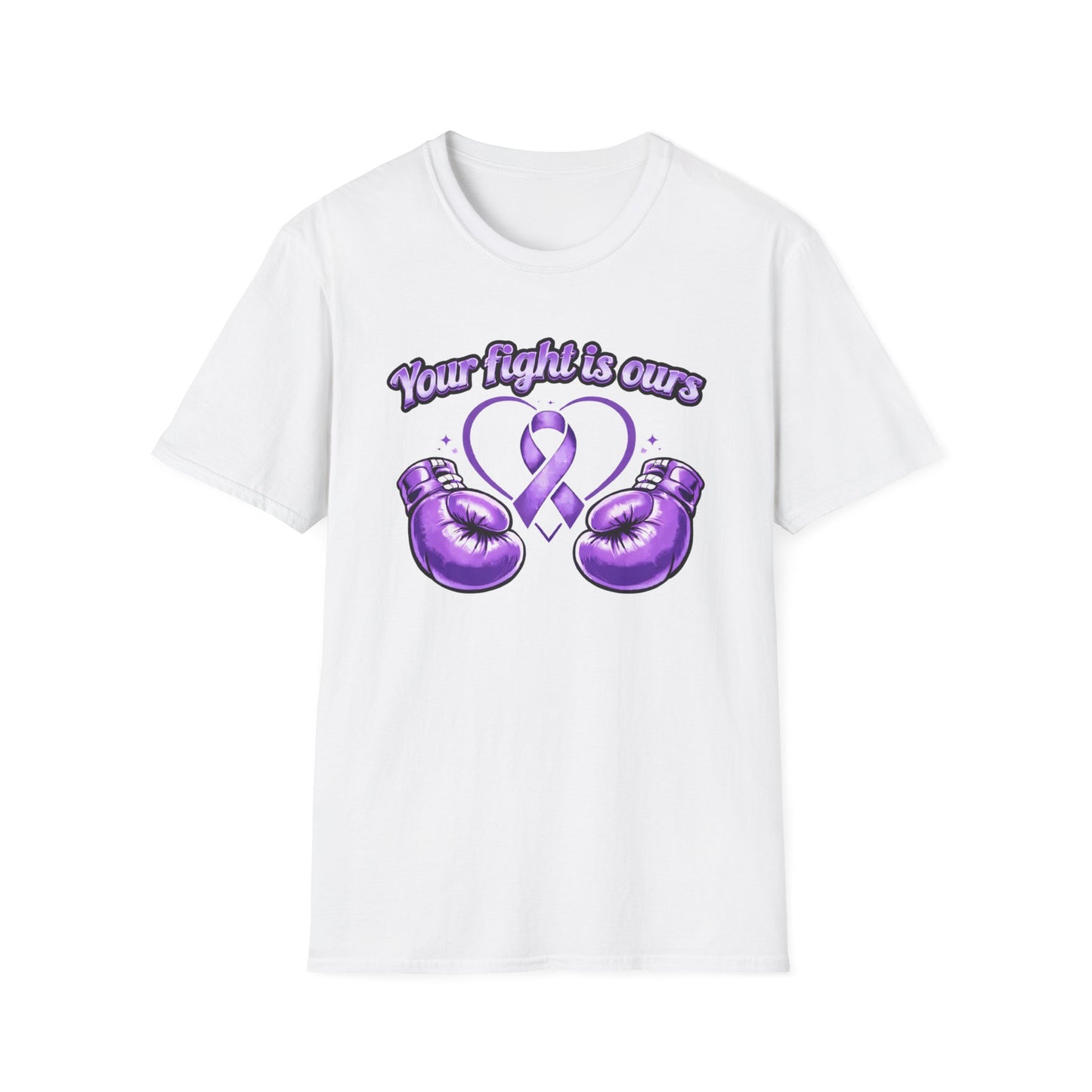 YOUR FIGHT IS OURS - LAVENDER GLOVES - Unisex Soft Style T-Shirt