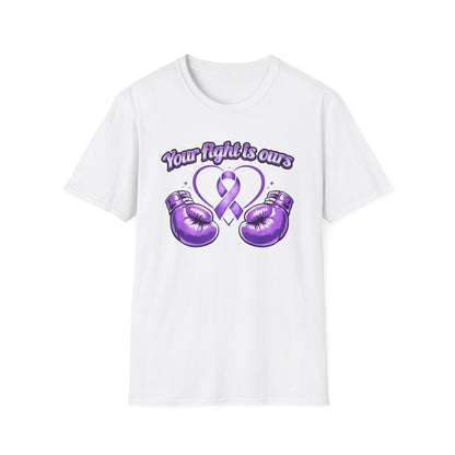 YOUR FIGHT IS OURS - LAVENDER GLOVES - Unisex Soft Style T-Shirt