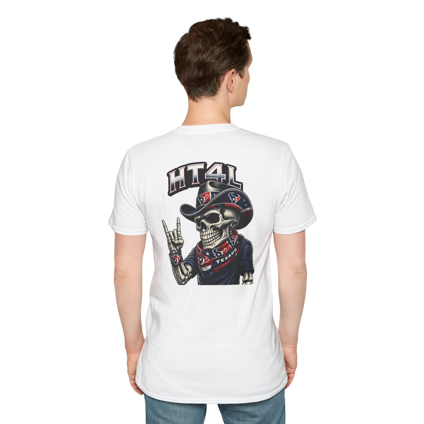 HT4L SKELETON DUDE REP DA H - Unisex Softstyle T-Shirt