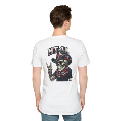 HT4L SKELETON DUDE REP DA H - Unisex Softstyle T-Shirt