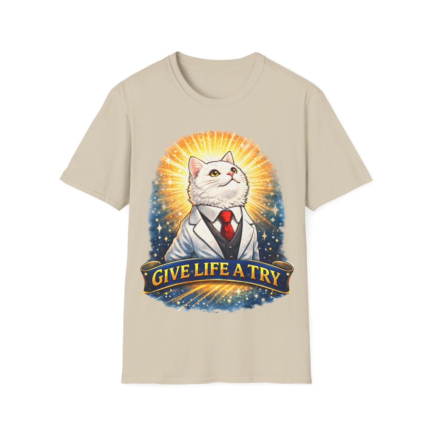 GIVE LIFE A TRY - ((BIG PRINT)) Unisex Soft Style T-Shirt