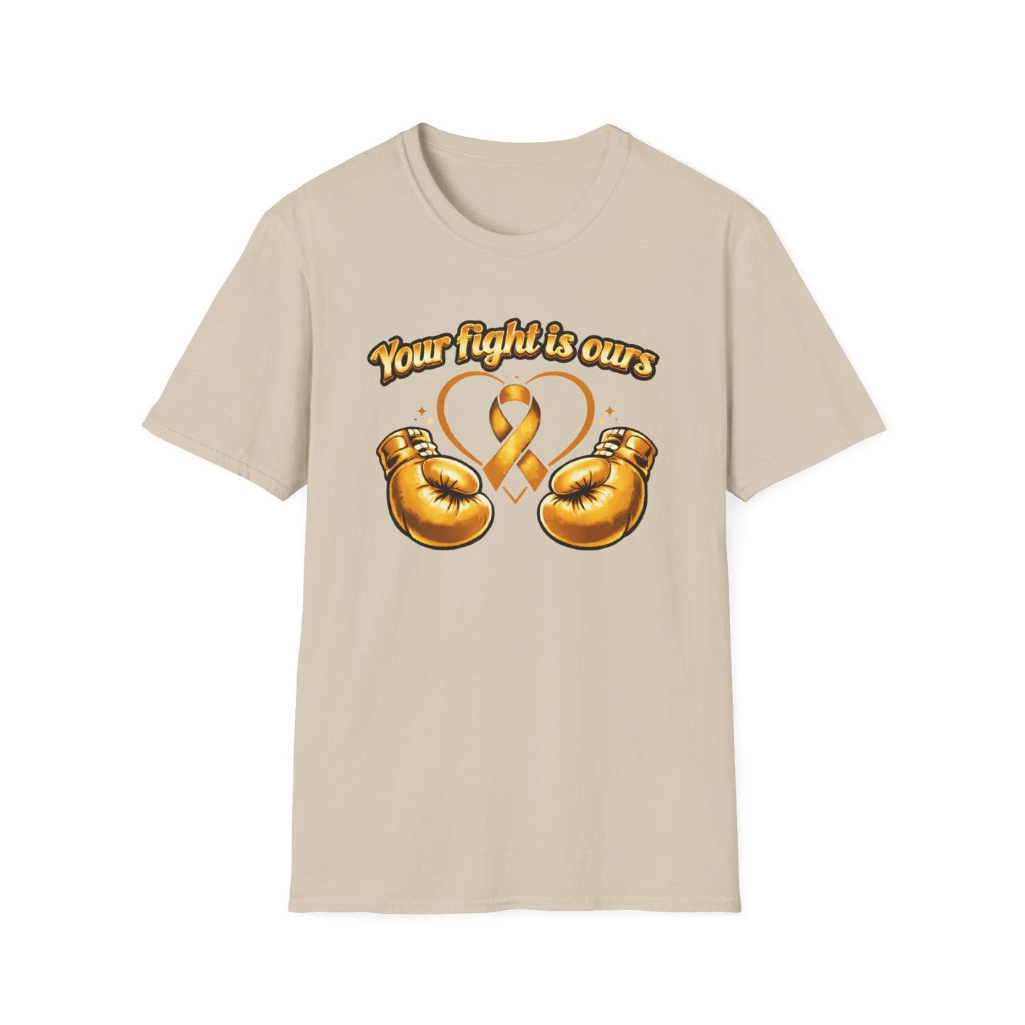 YOUR FIGHT IS OURS - GOLD GLOVES - Unisex Soft Style T-Shirt