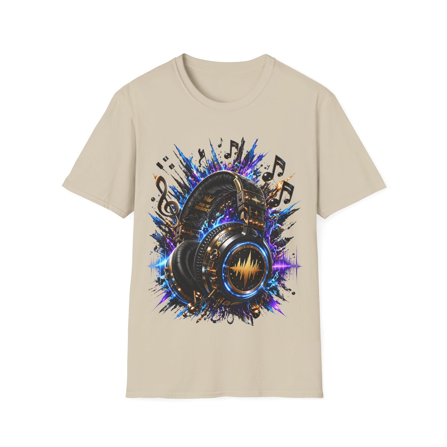 FEEL THE FREQUENCY - ((BIG PRINT)) -  Unisex Soft Style T-Shirt