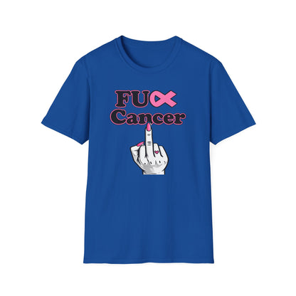 F CANCER - PINK RIBBON - Unisex Soft Style T-Shirt
