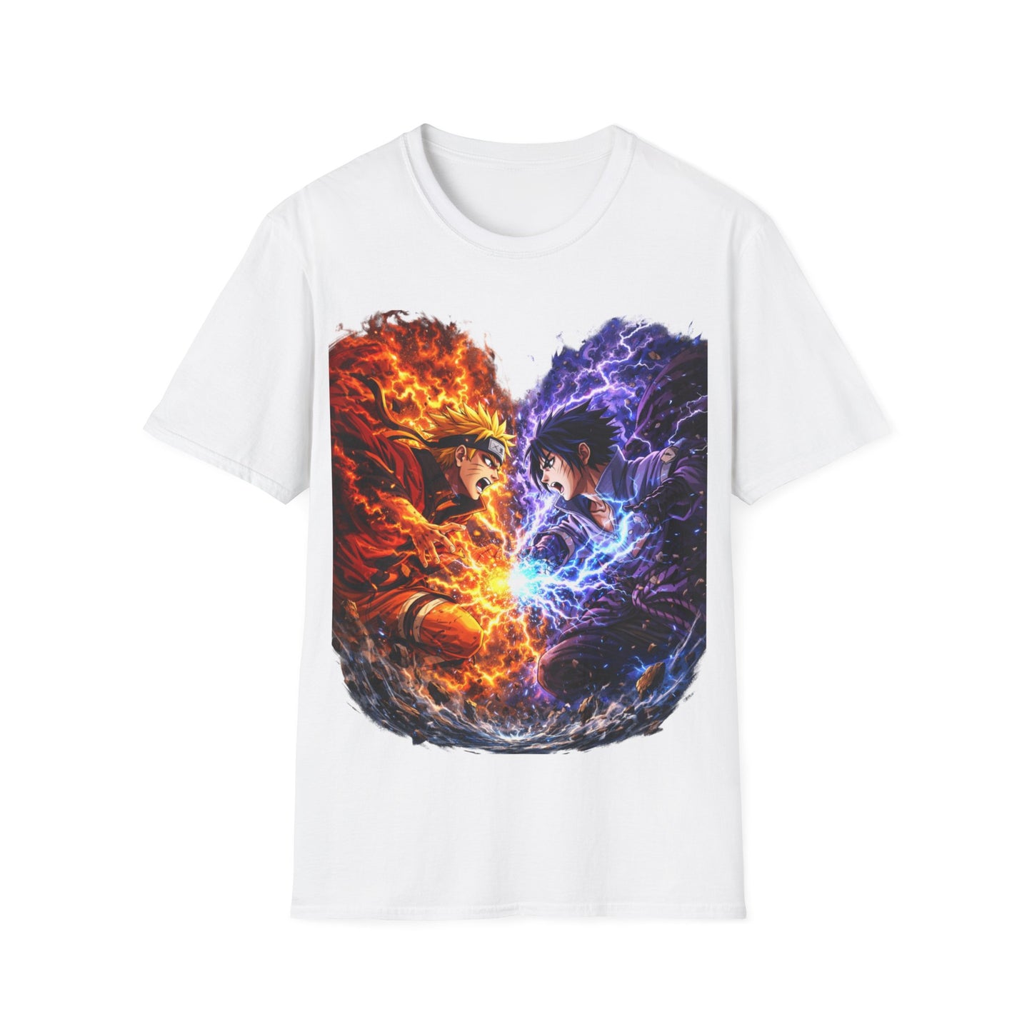 NARUTO VS SASUKE ((BIG PRINT)) - Unisex Soft Style T-Shirt