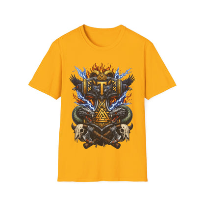 VIKING MJOLNIR SHIELD - ((BIG PRINT)) Unisex Soft Style T-shirt