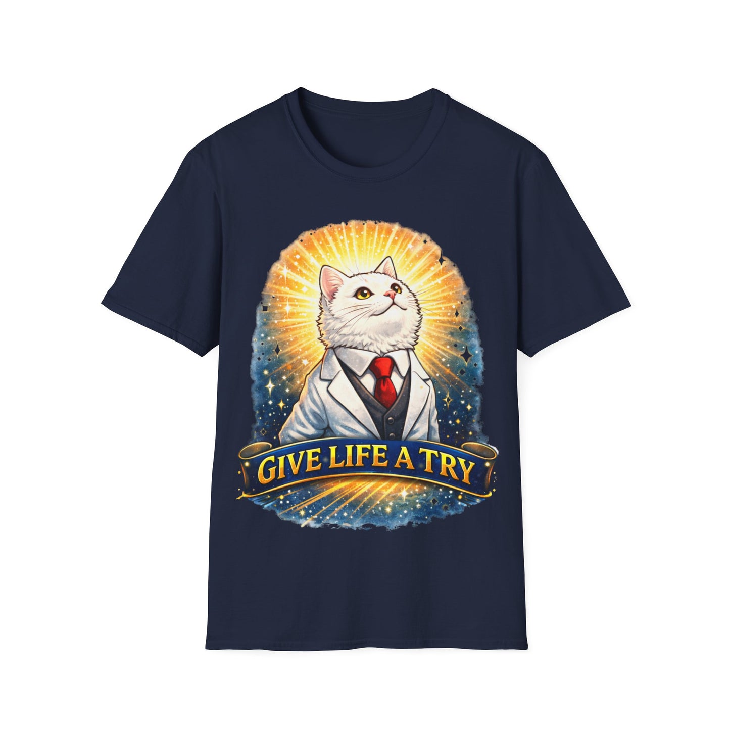 GIVE LIFE A TRY - ((BIG PRINT)) Unisex Soft Style T-Shirt