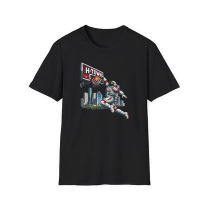 H-TOWN ROCKETS: ASTRONAUT DUNKING - Unisex Soft Style T-shirt