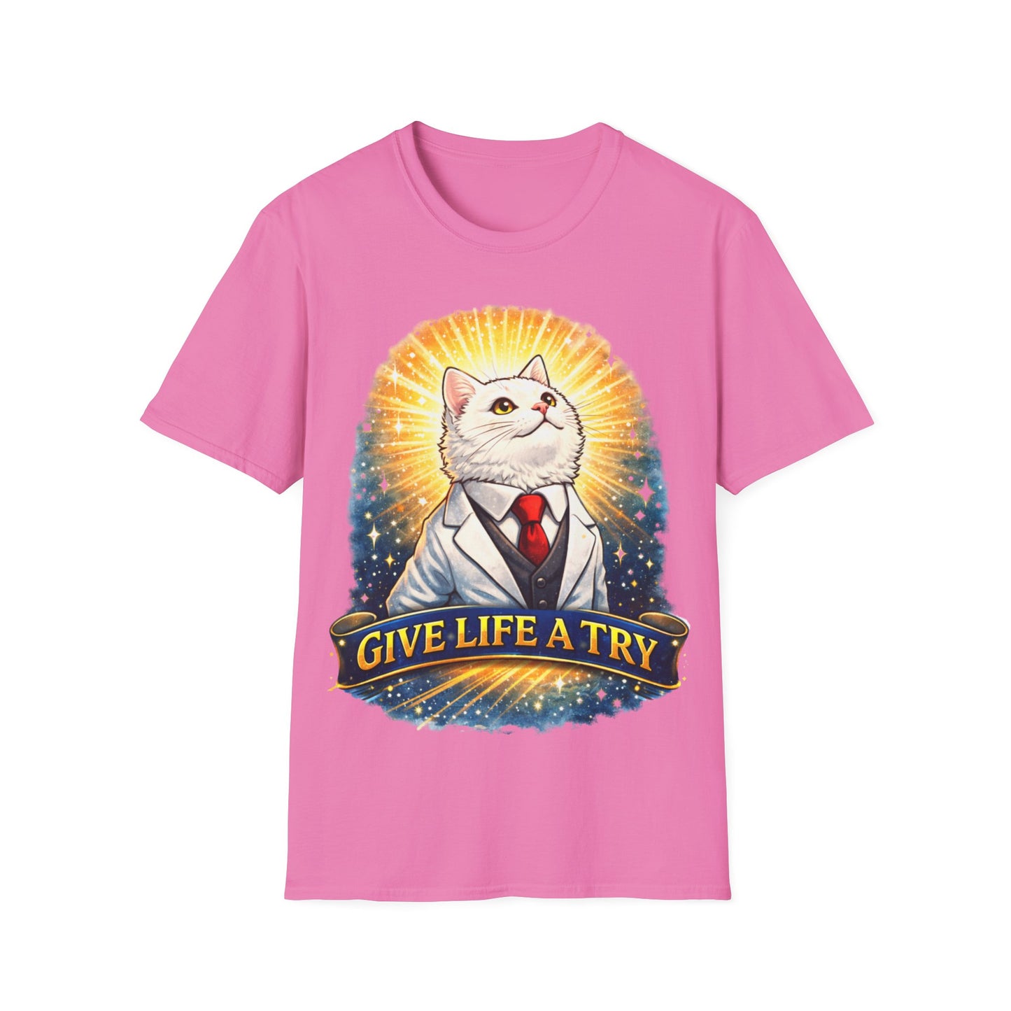 GIVE LIFE A TRY - ((BIG PRINT)) Unisex Soft Style T-Shirt