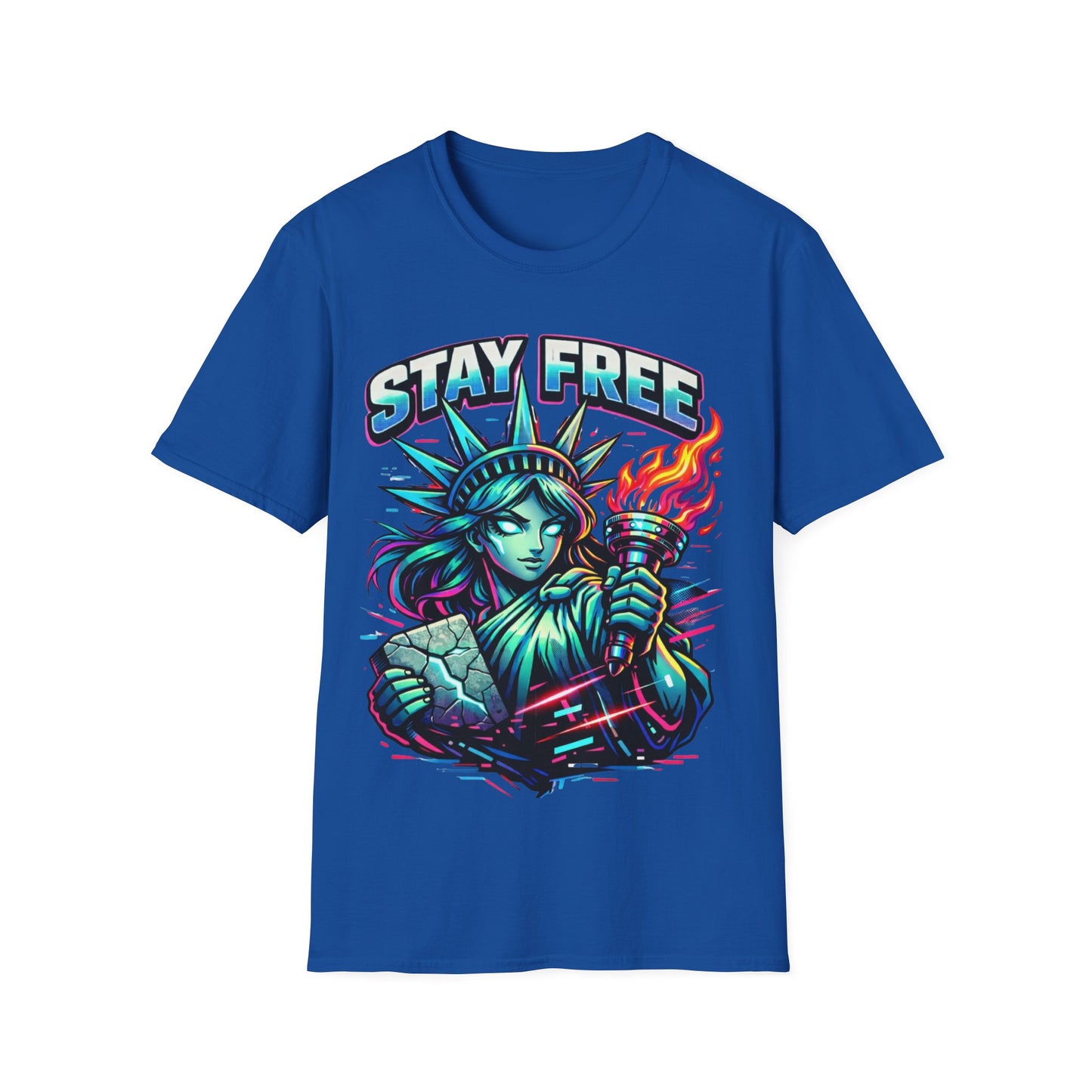 STATUE OF LIBERTY - ((BIG PRINT)) - Unisex Soft Style T-Shirt