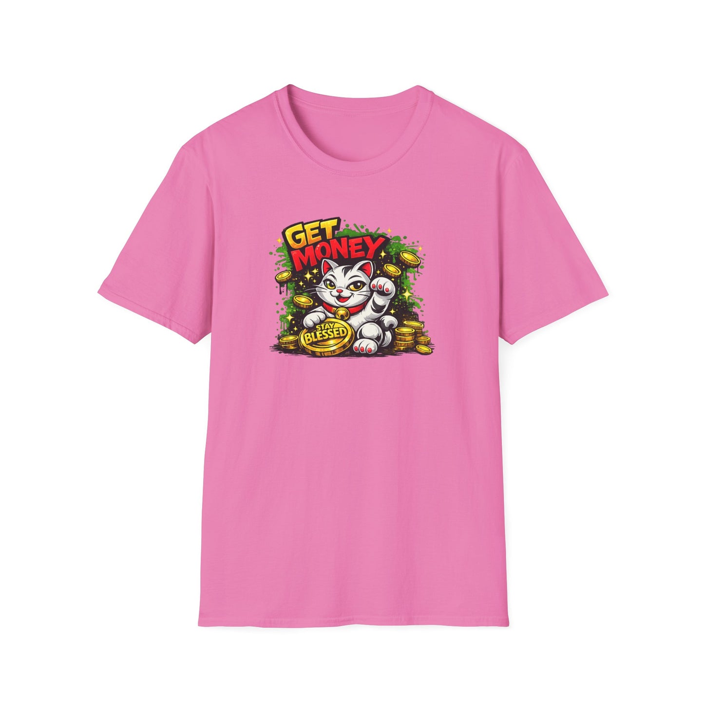 GET MONEY-STAY BLESSED - Unisex Soft Style T-Shirt