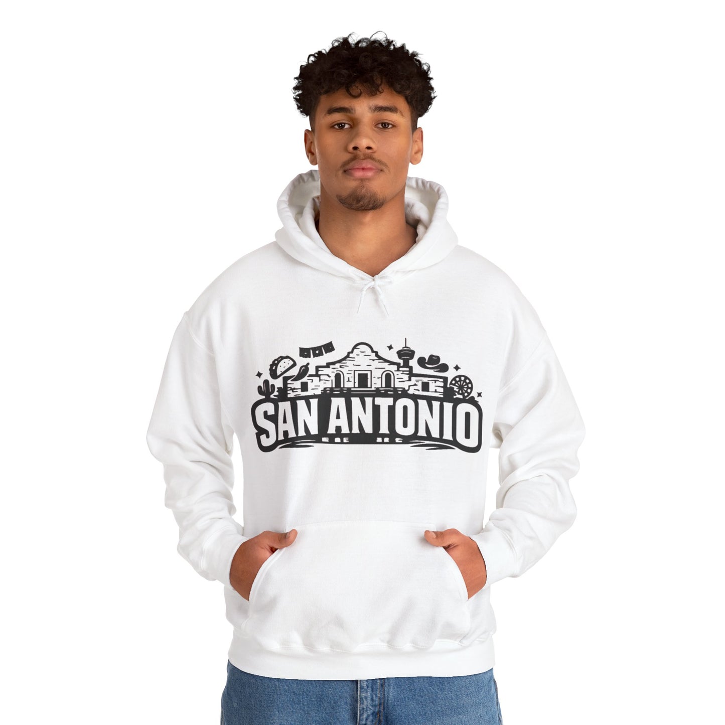 San Antonio Hoodie | Alamo City Texas Pride Graphic Unisex Pull-Over