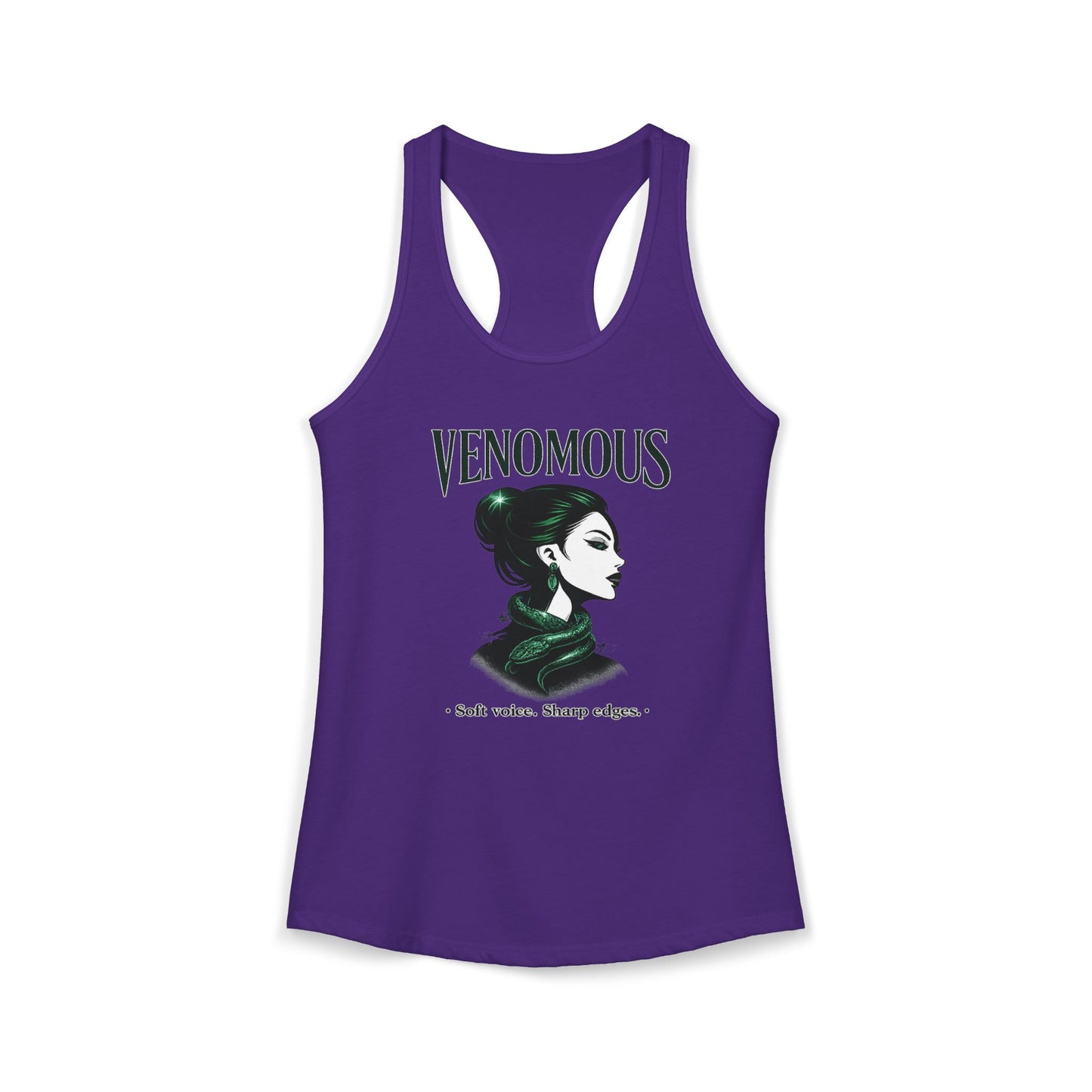 VENOMOUS-SOFT VOICE-SHARP EDGES - Women's Ideal Racerback Tank