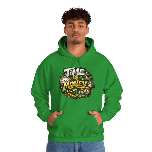 Time Is Money Hoodie | Hustle Mindset Graphic Unisex Pull-Over