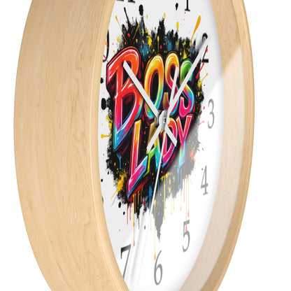 Boss Lady Wall Clock | Empowering Home Decor Gift for Women