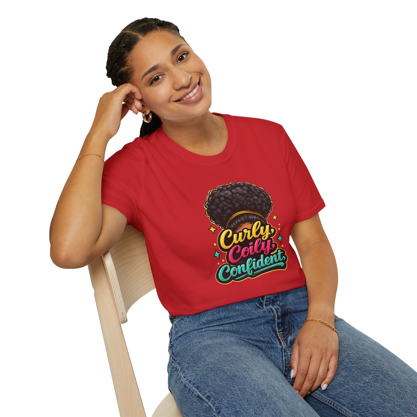 CURLY-COILY-CONFIDENT Unisex Soft Style T-Shirt