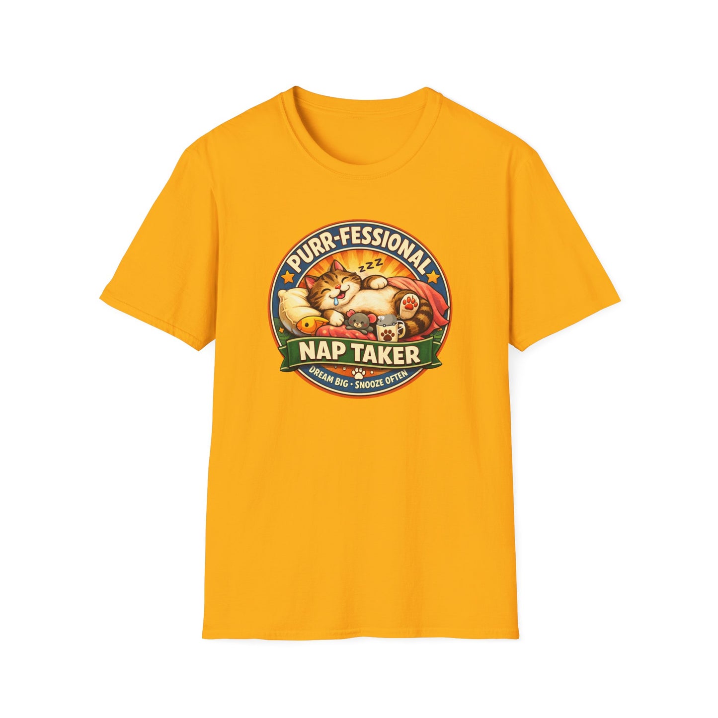 PURR-FESSIONAL NAP TAKER - Unisex Soft Style T-Shirt