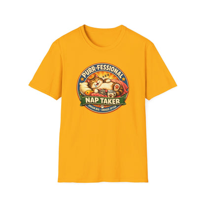 PURR-FESSIONAL NAP TAKER - Unisex Soft Style T-Shirt